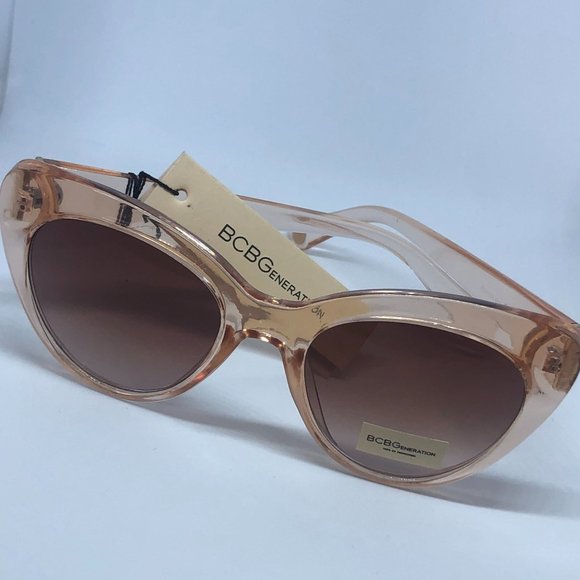 BCBGeneration Square Cat Eye Sunglasses in Blush Crystal - Picture 10 of 11